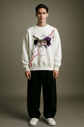 Anime Crown Oversized Graphic Sweatshirt Unisex