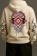 Crimson Eclipse Unisex Premium Artistic Graphic Hoodie