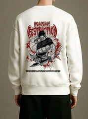 Anime Crown Oversized Graphic Sweatshirt Unisex