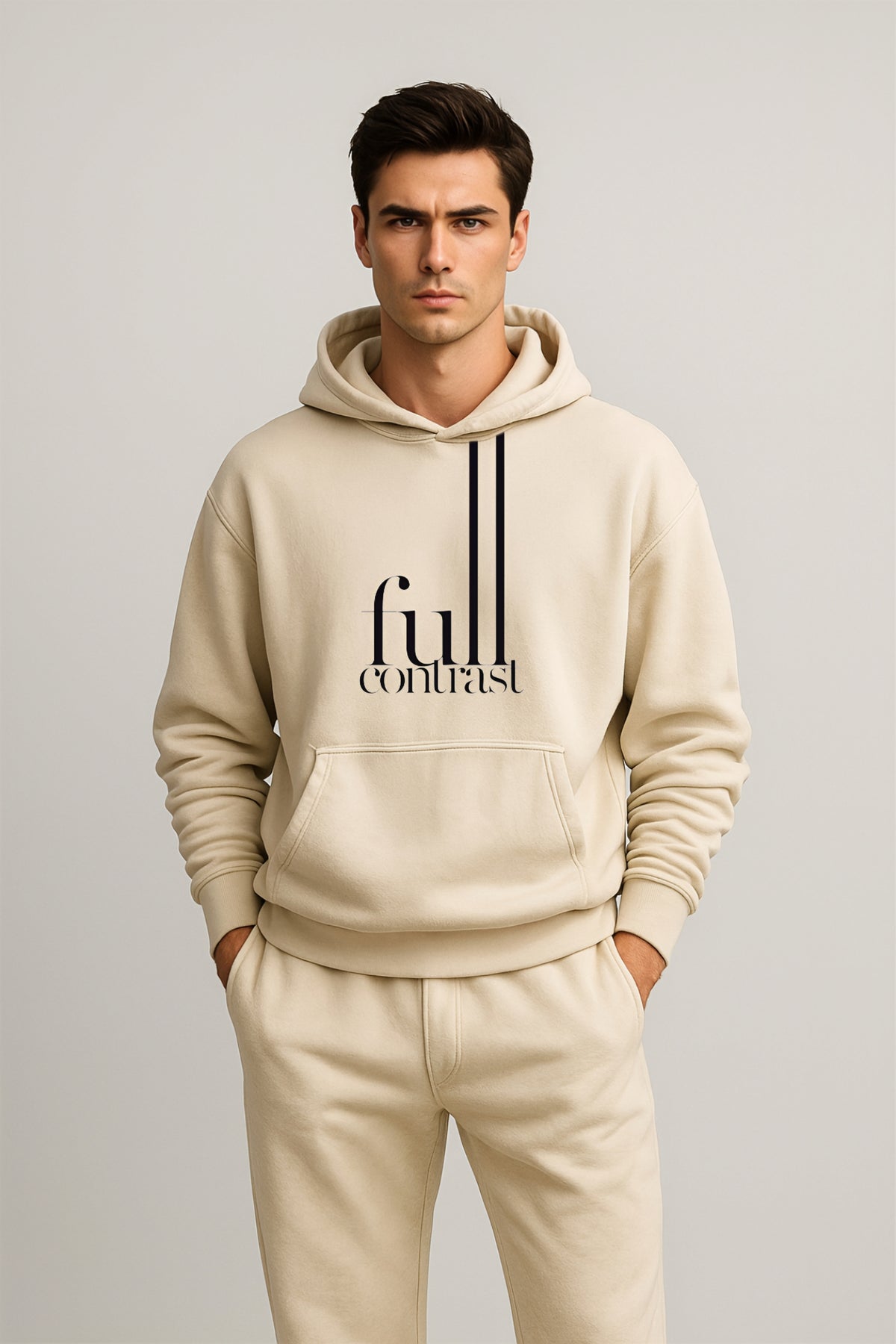 Crimson Storm Unisex Premium Embroidered Oversized Hoodie