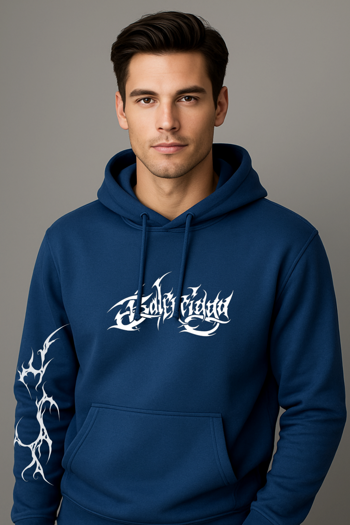 Obsidian Gaze Unisex Avant-Garde Artistic Street Hoodie