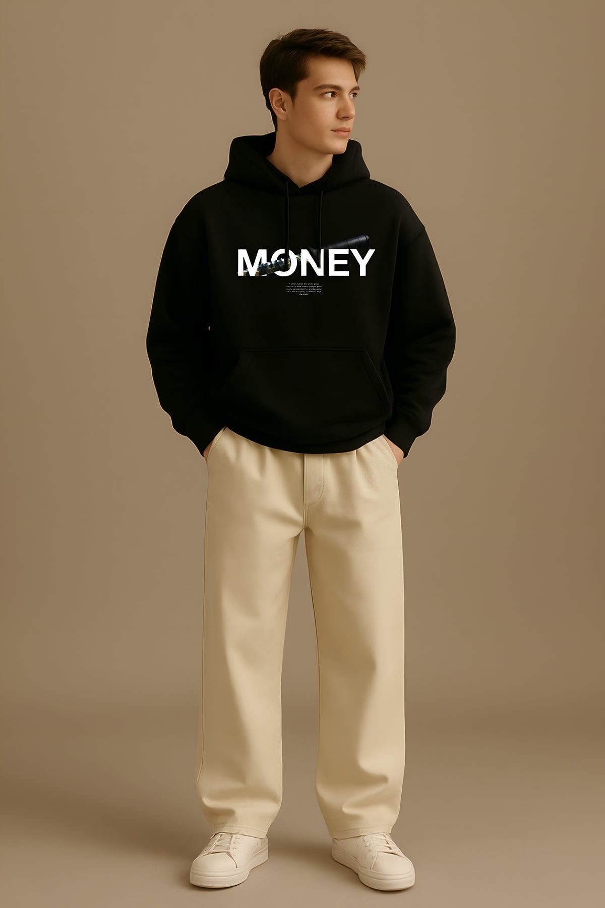 Black Mirage Unisex Bold Oversized Graphic Hoodie